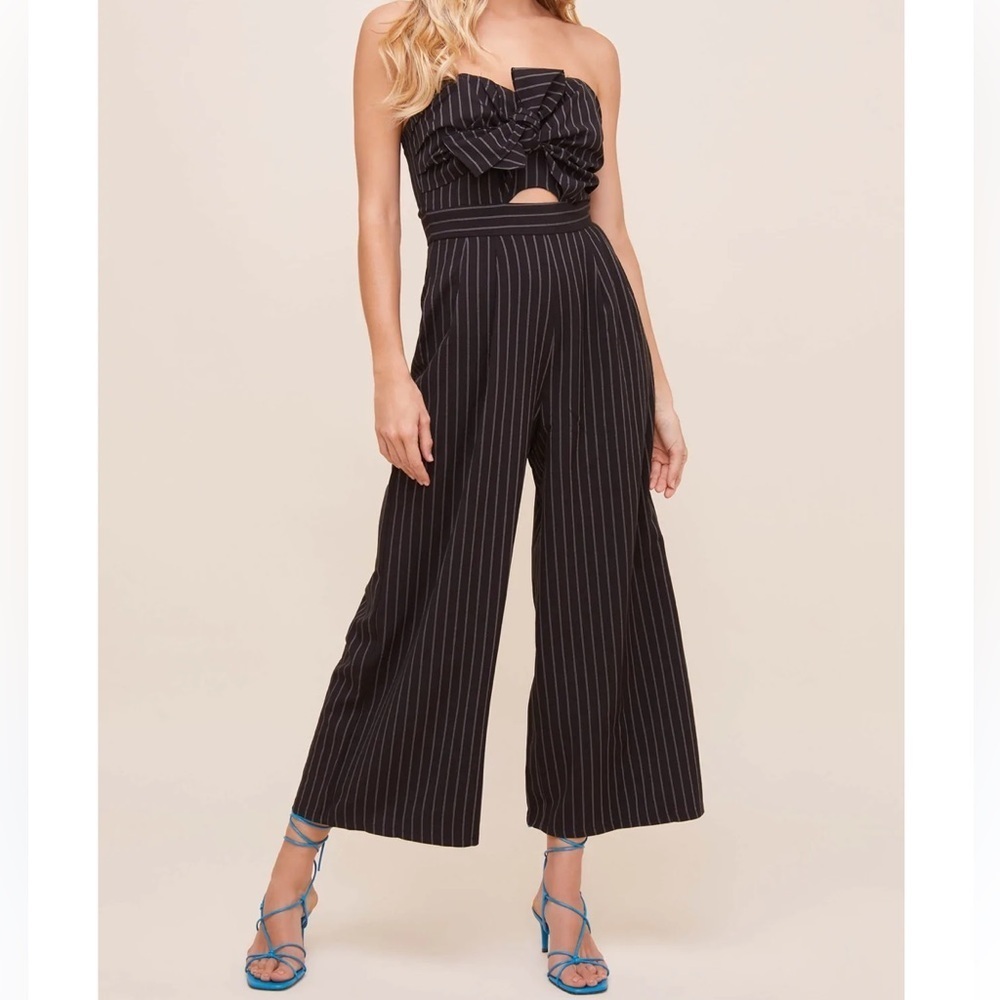 ASTR the label Mara stripe jumpsuit